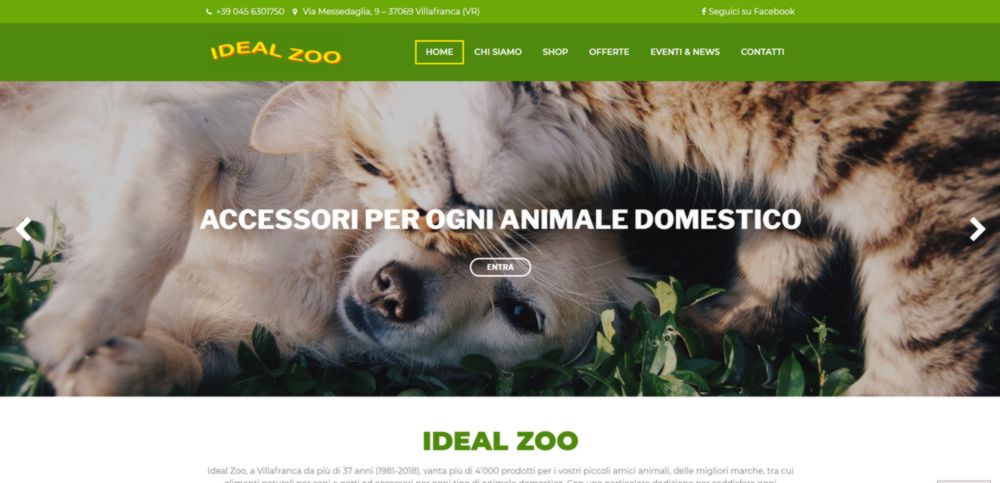creazione sito web ideal zoo